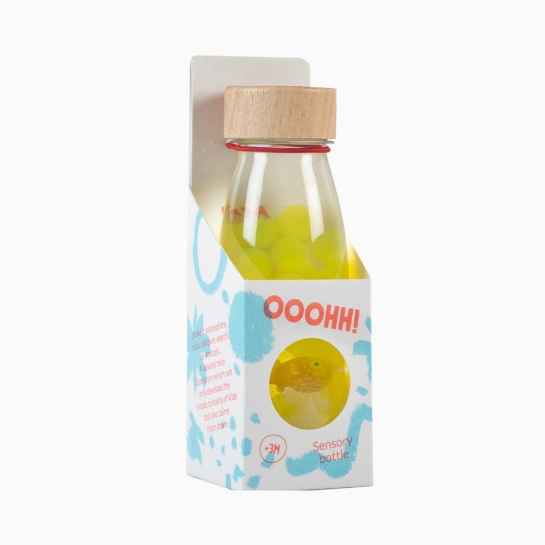 Petit boum sensory bottle sensorische fles met kogelvis