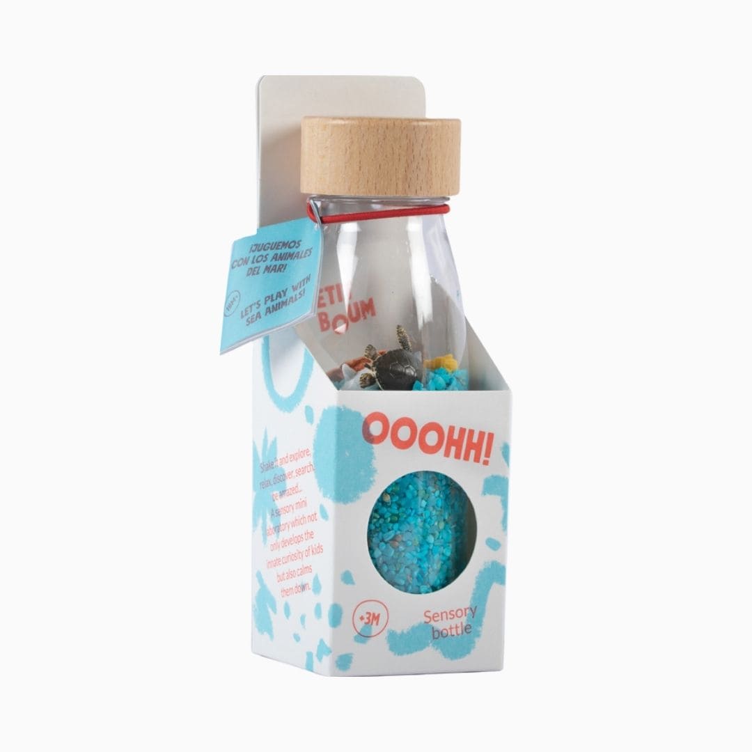 Petit Boum sensory bottle sensorische fles oceaan met zeedieren