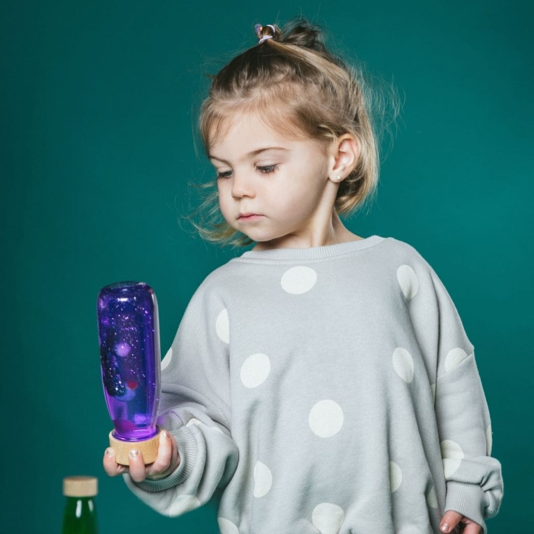 Petit Boum sensorische fles Float Bottle - paars