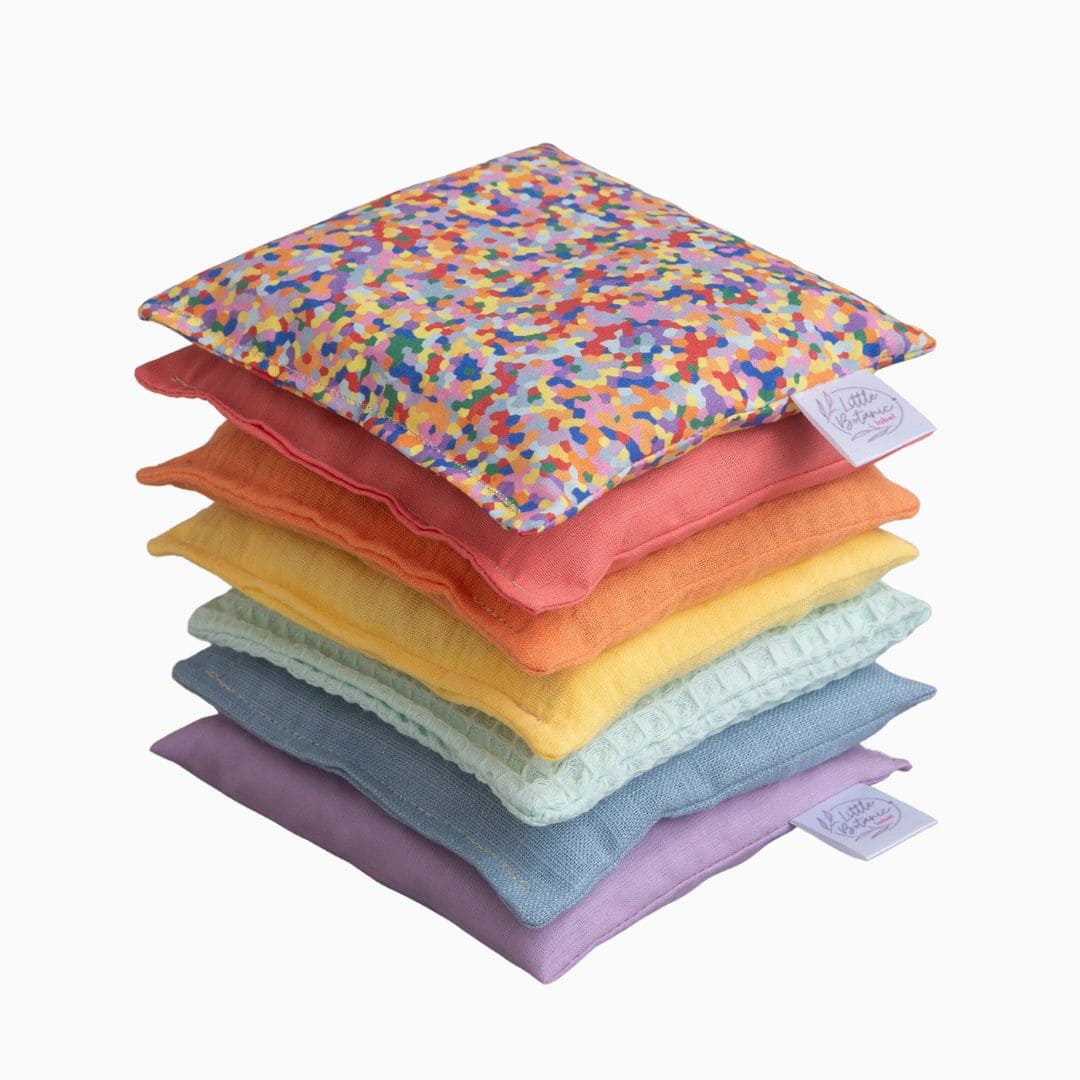 Sensorische pittenzakjes van Little Botanic Label super confetti set van 7