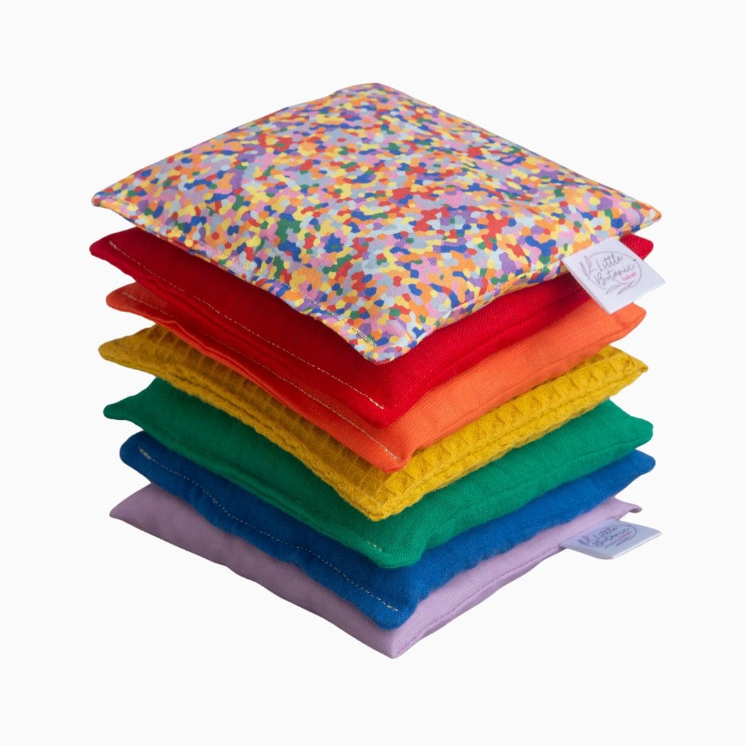 Sensorische pittenzakjes super confetti set van 7 van Little Botanic Label