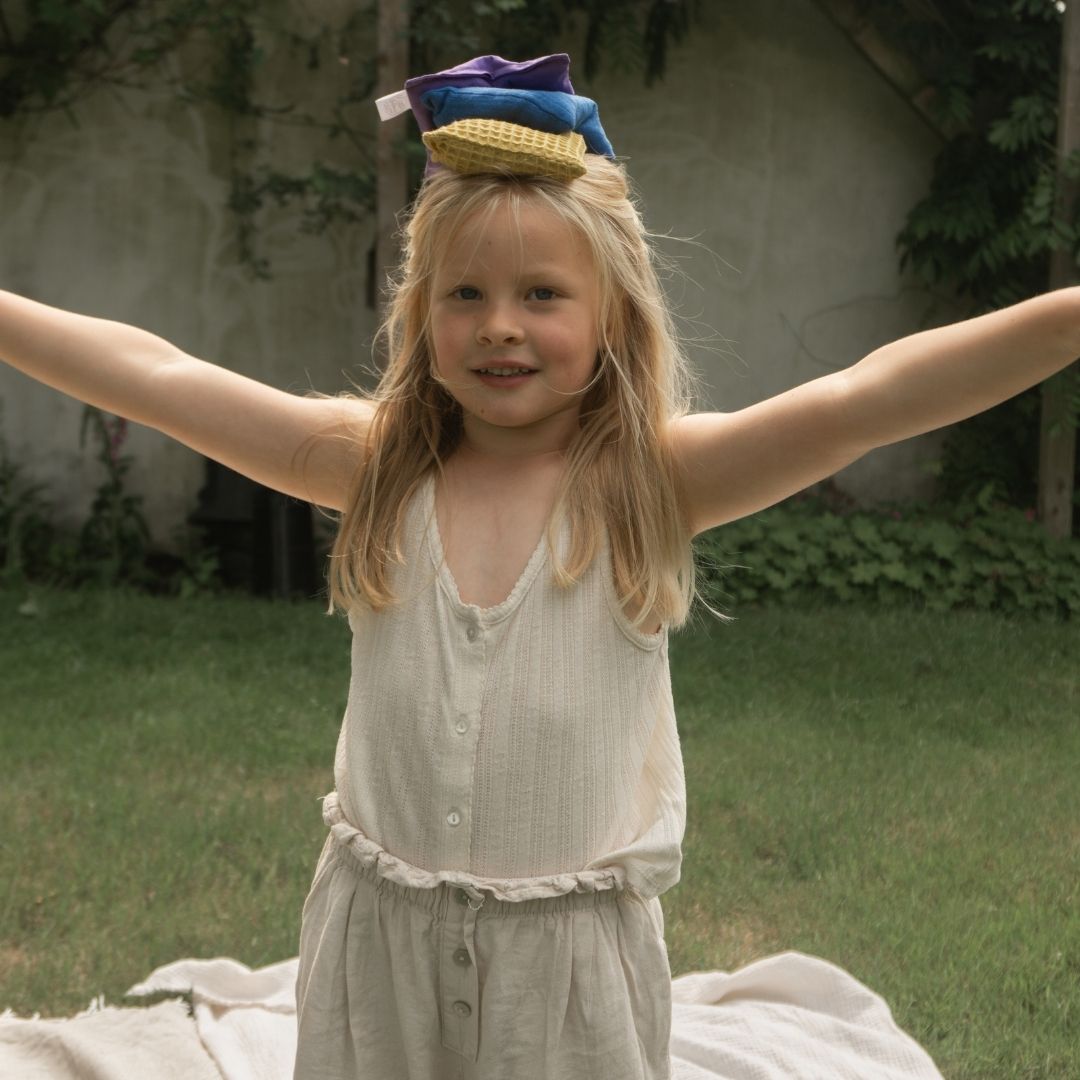 Grennn X Little Botanic Label pittenzakjes regenboog met waves set