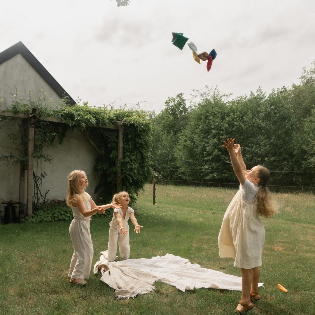 Grennn X Little Botanic Label pittenzakjes regenboog met waves set