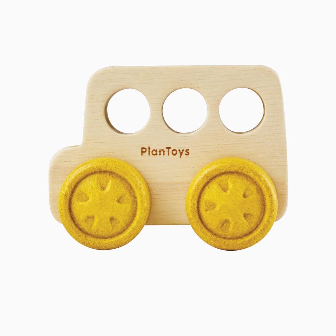 Plantoys gele bus Timber trail