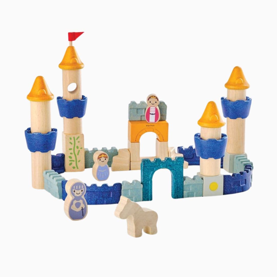 Plantoys houten blokken kasteel 47-delig
