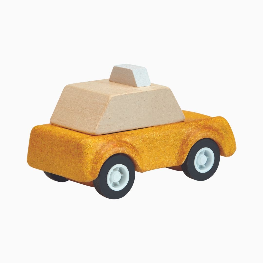 Houten speelgoed taxi Plantoys