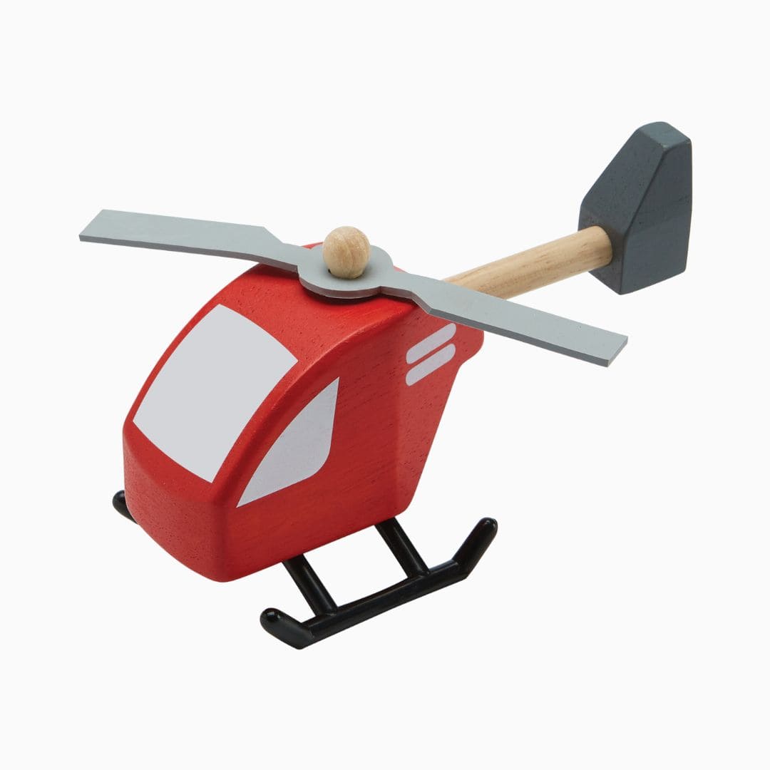 Rode speelgoed helikopter Plantoys