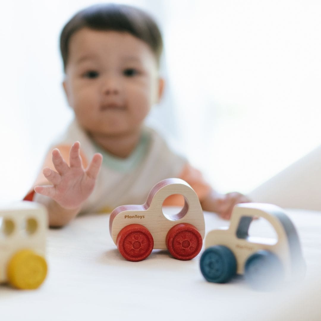 Plantoys houten speelgoedauto's Timber trail