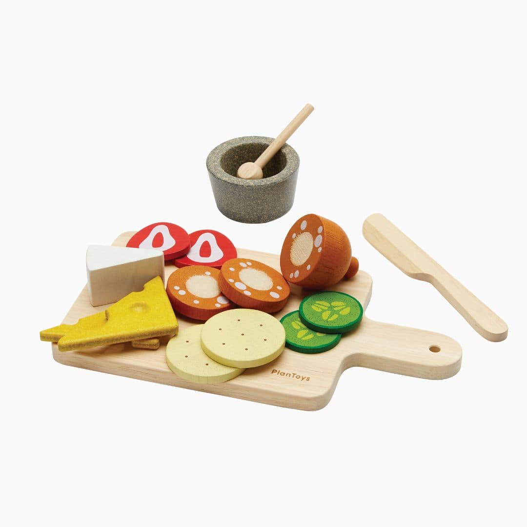 plantoys houten speelgoed kaasplank en charcutriebord van planwood