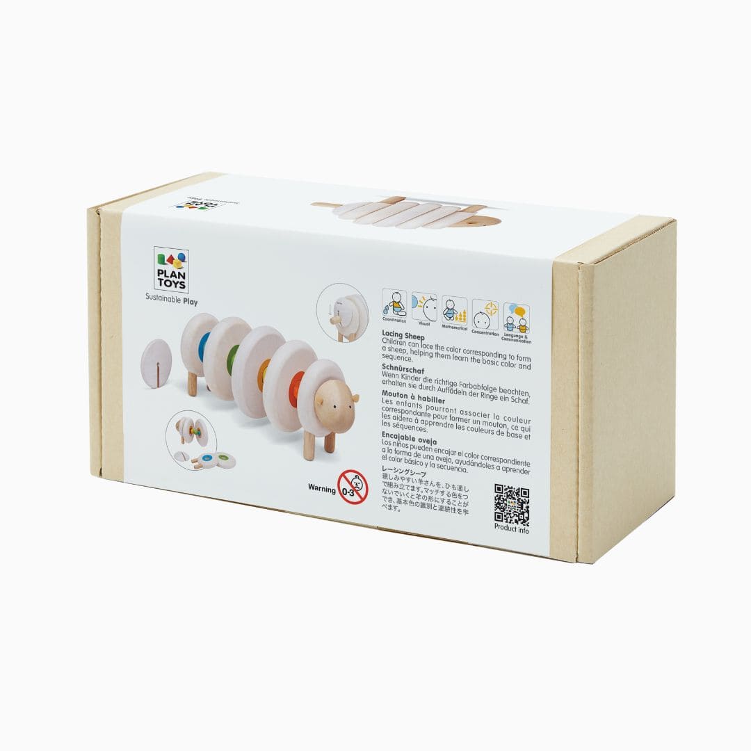 Plantoys houten schaap om te rijgen