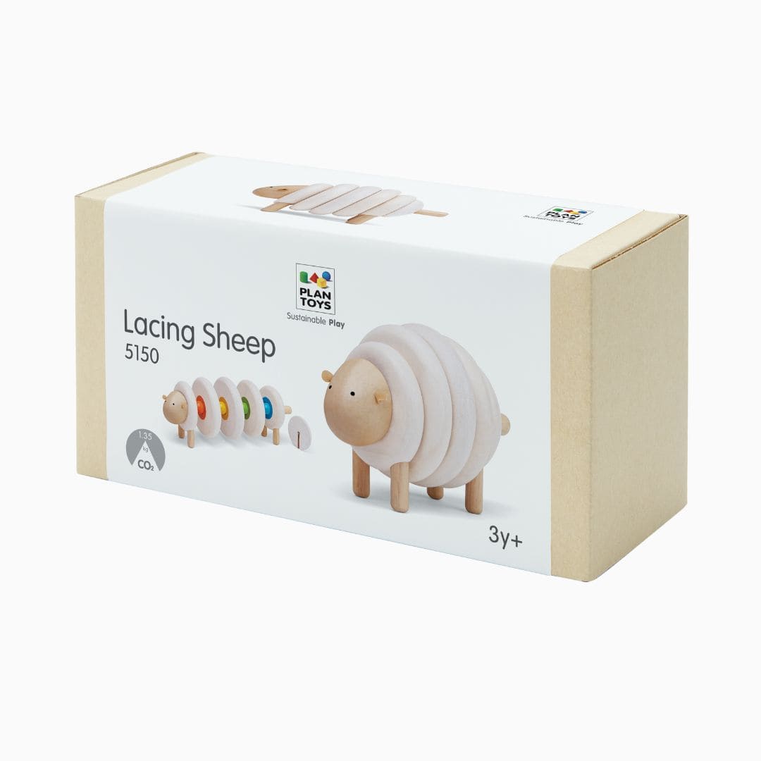 Plantoys houten schaap om te rijgen