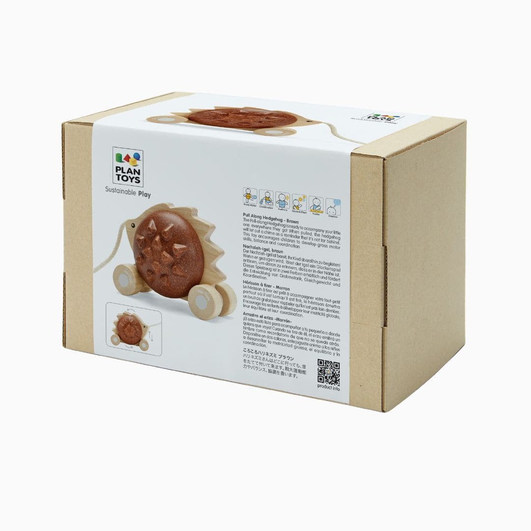 Plantoys houten trekdier egel