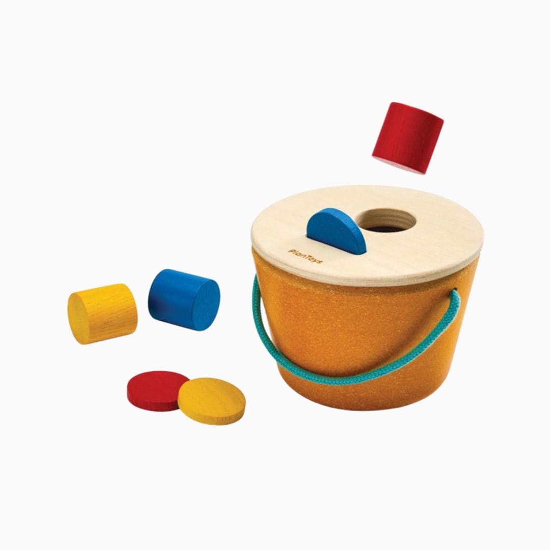 PlanToys permanentie box met houten vormen