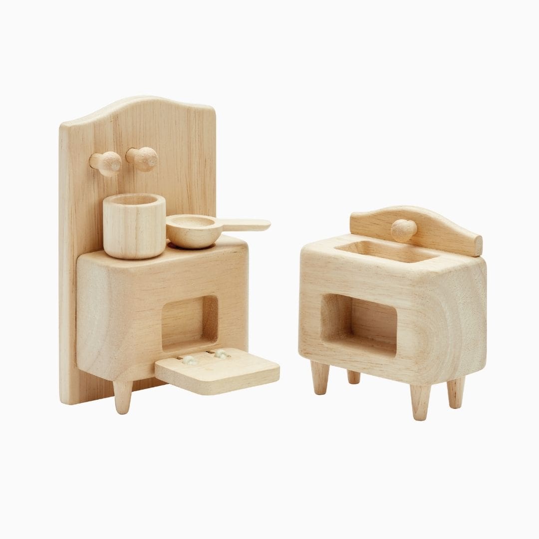 PlanToys poppenhuismeubels hout