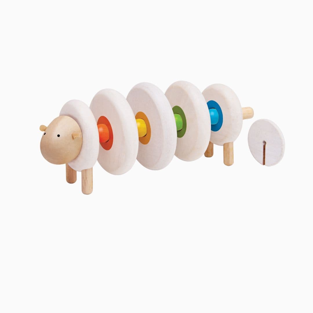 Plantoys houten schaap om te rijgen
