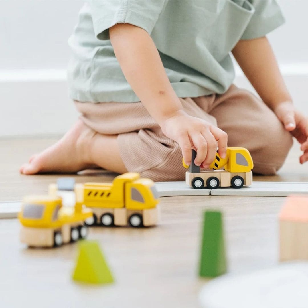 PlanToys Bouwvoertuigen - snelwegonderhoud