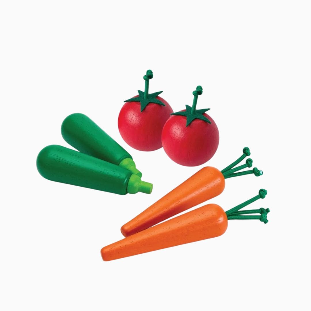 PlanToys verse groenten set - wortelen, courgettes, tomaten