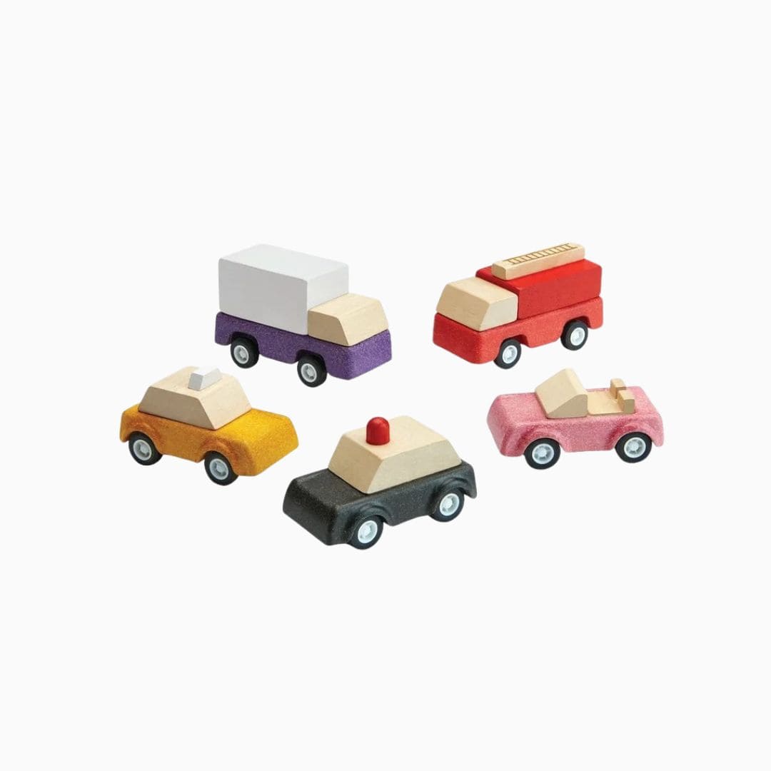 PlanToys houten auto's set