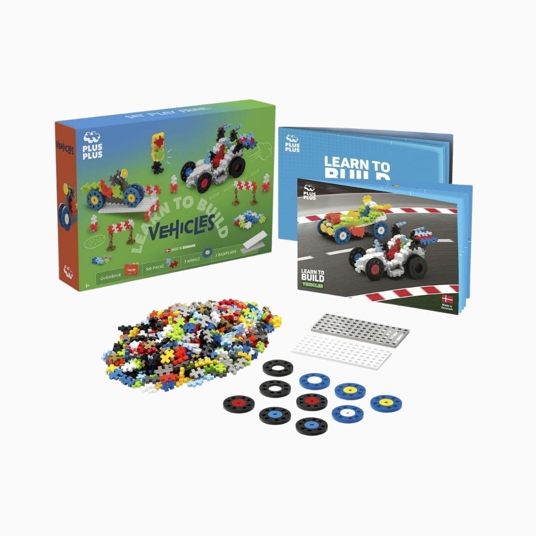 PlusPlus learn to build open einde speelset om voertuigen te bouwen
