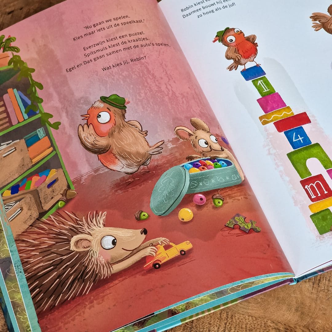 Prentenboek naar school van Esther van den berg uitgegeven door Clavis