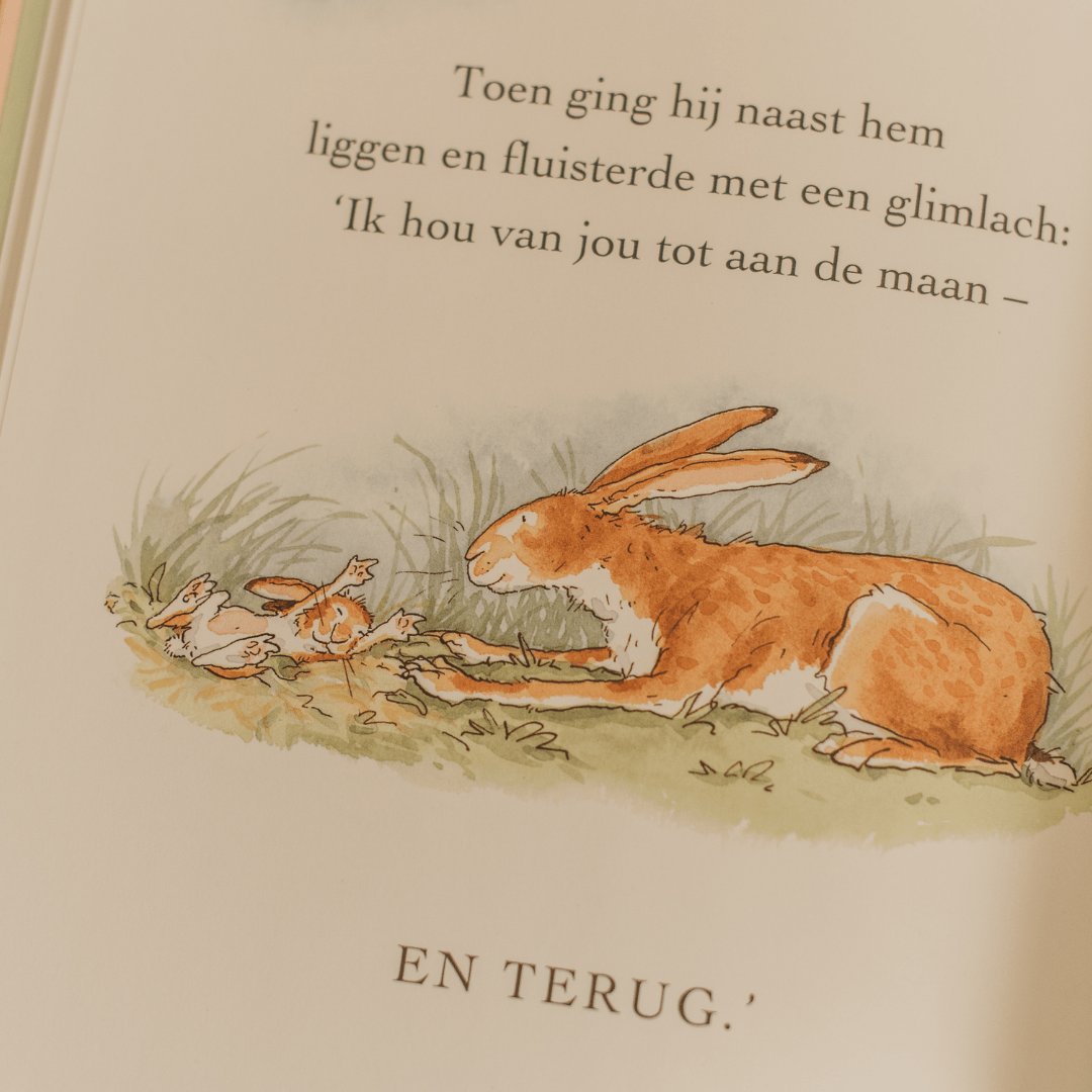 Uitgeverij Lemniscaat prentenboek Raad eens hoeveel ik van je hou door auteur Sam McBratney