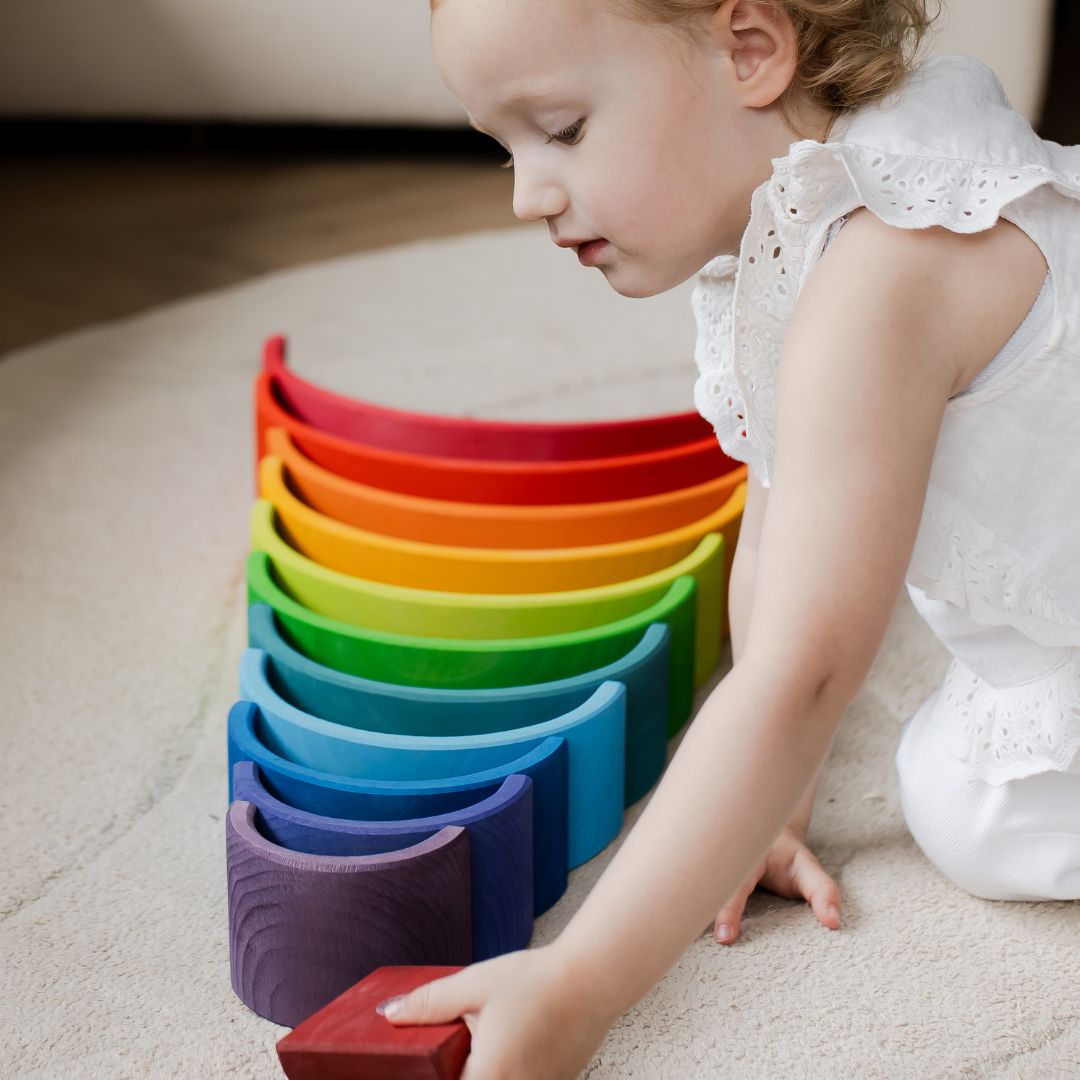 Grimms houten regenboog groot 12-delig