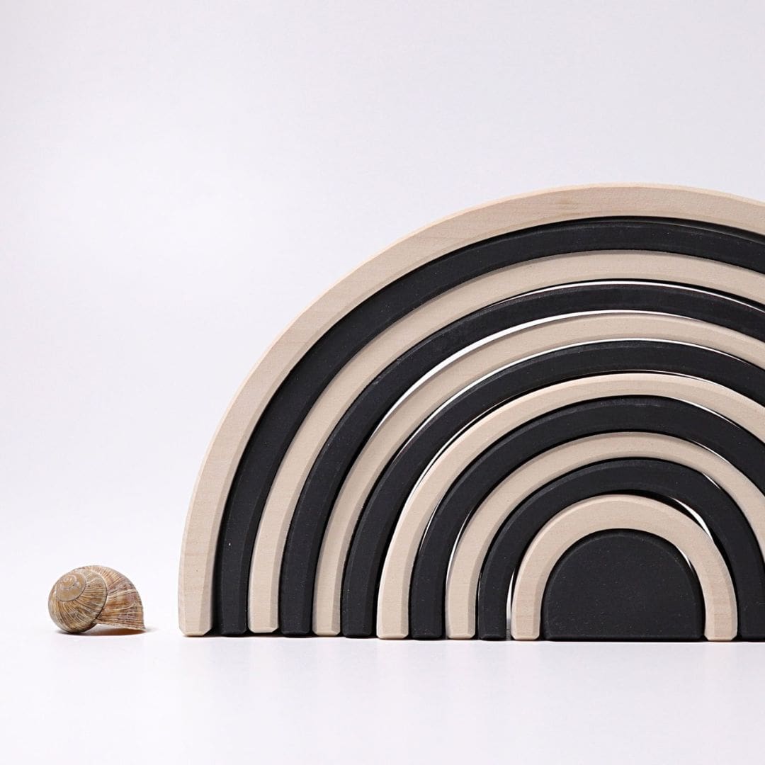 Grimm's houten regenboog monochroom zwart wit