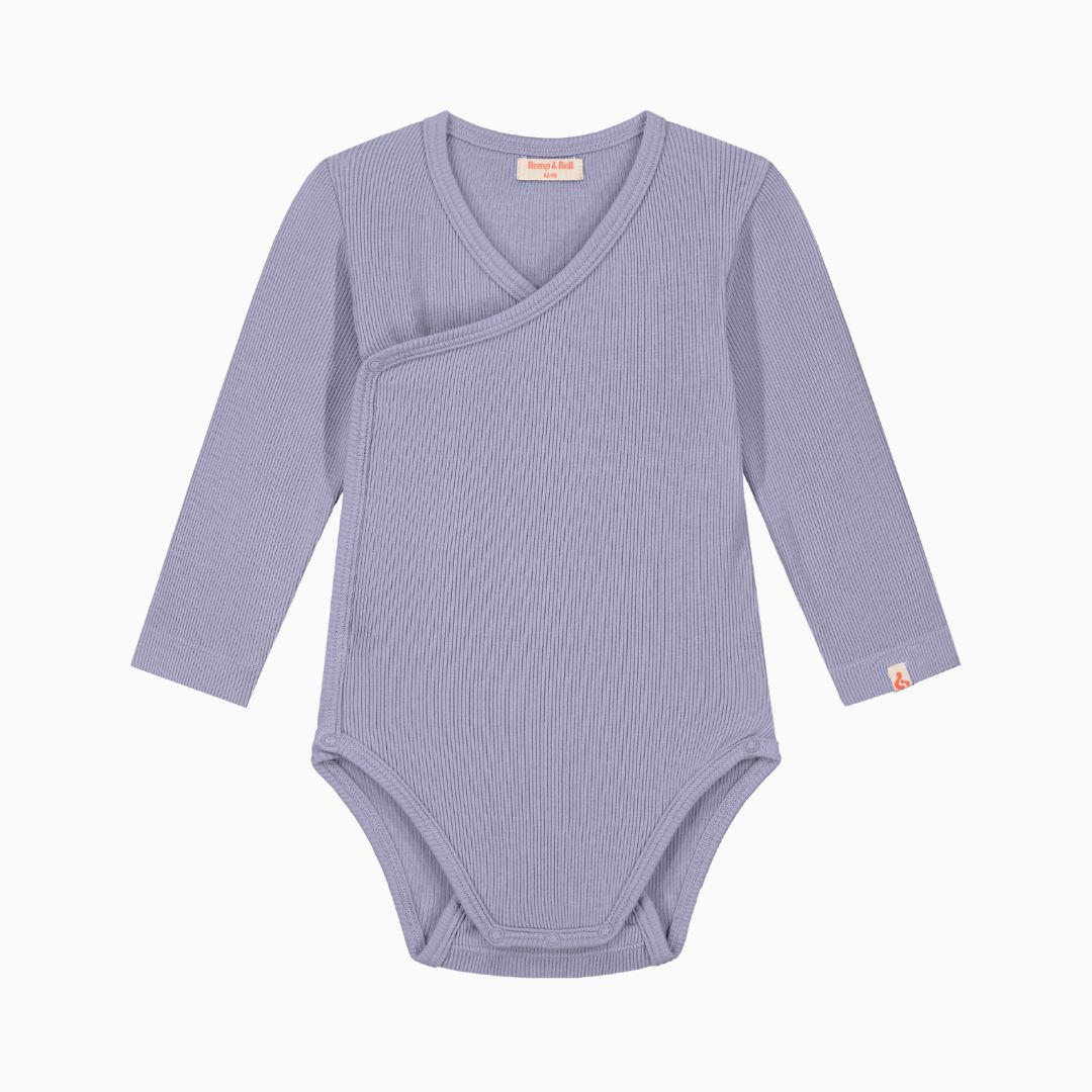 Romp & Roll overslagromper met drukknopen in de kleur mystic lila