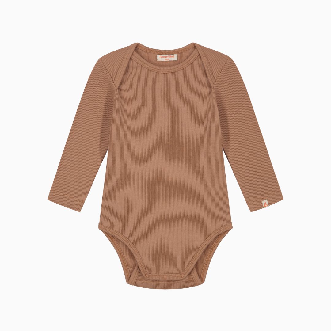 Romper met lange mouwen terra van Romp & Roll