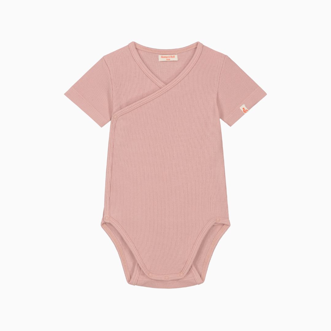 Wikkelromper met korte mouwen blossom van Romp & Roll