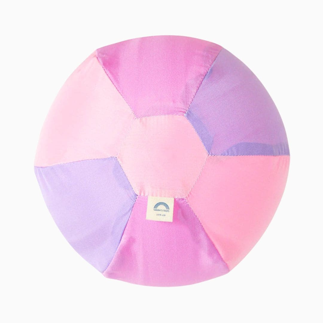 Sarah silks ballonbal van zijde in de kleur blossom roze en paars