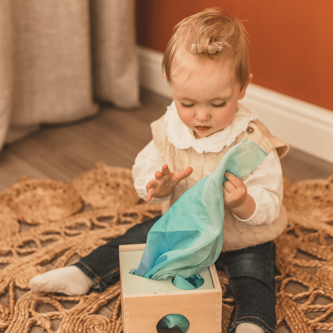 zijden speeldoek van Sarah's Silks enchanted mini zee oceaan blauw