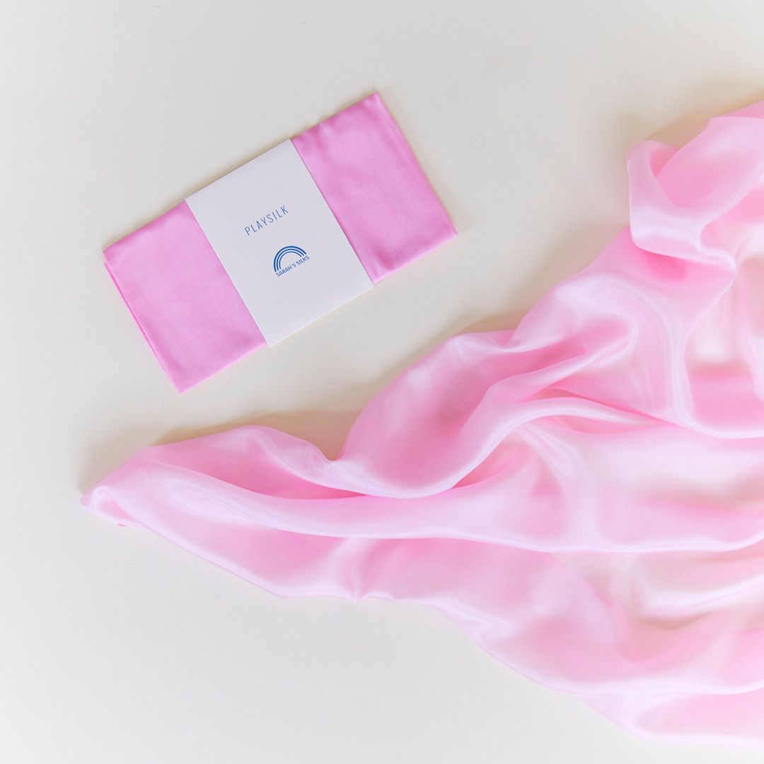 Sarah's Silks speelzijde in de licht roze kleur pink van 88 bij 88 cm