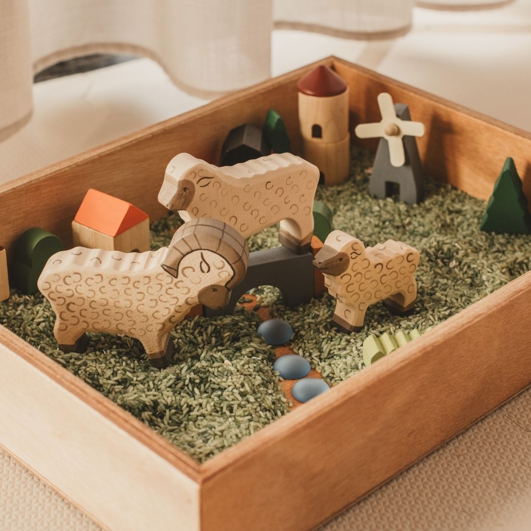 Holztiger schaap van hout