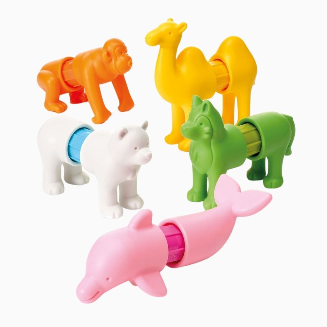 smartmax magnetisch speelgoed voor dreumes en peuter my first animals around the world set met diverse wilde dieren