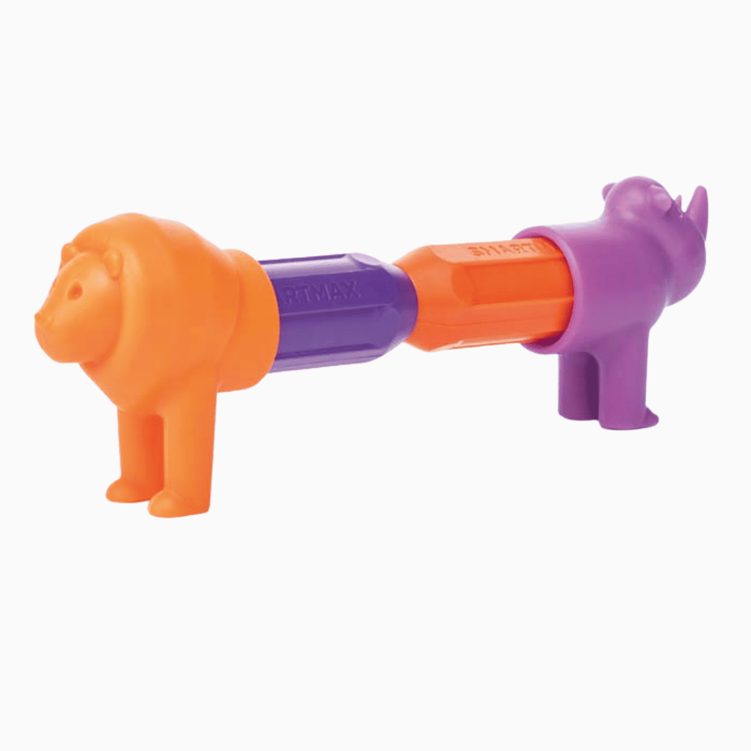smartmax magnetisch speelgoed voor dreumes en peuter my first safari animal set met zes safari dieren in regenboog kleuren
