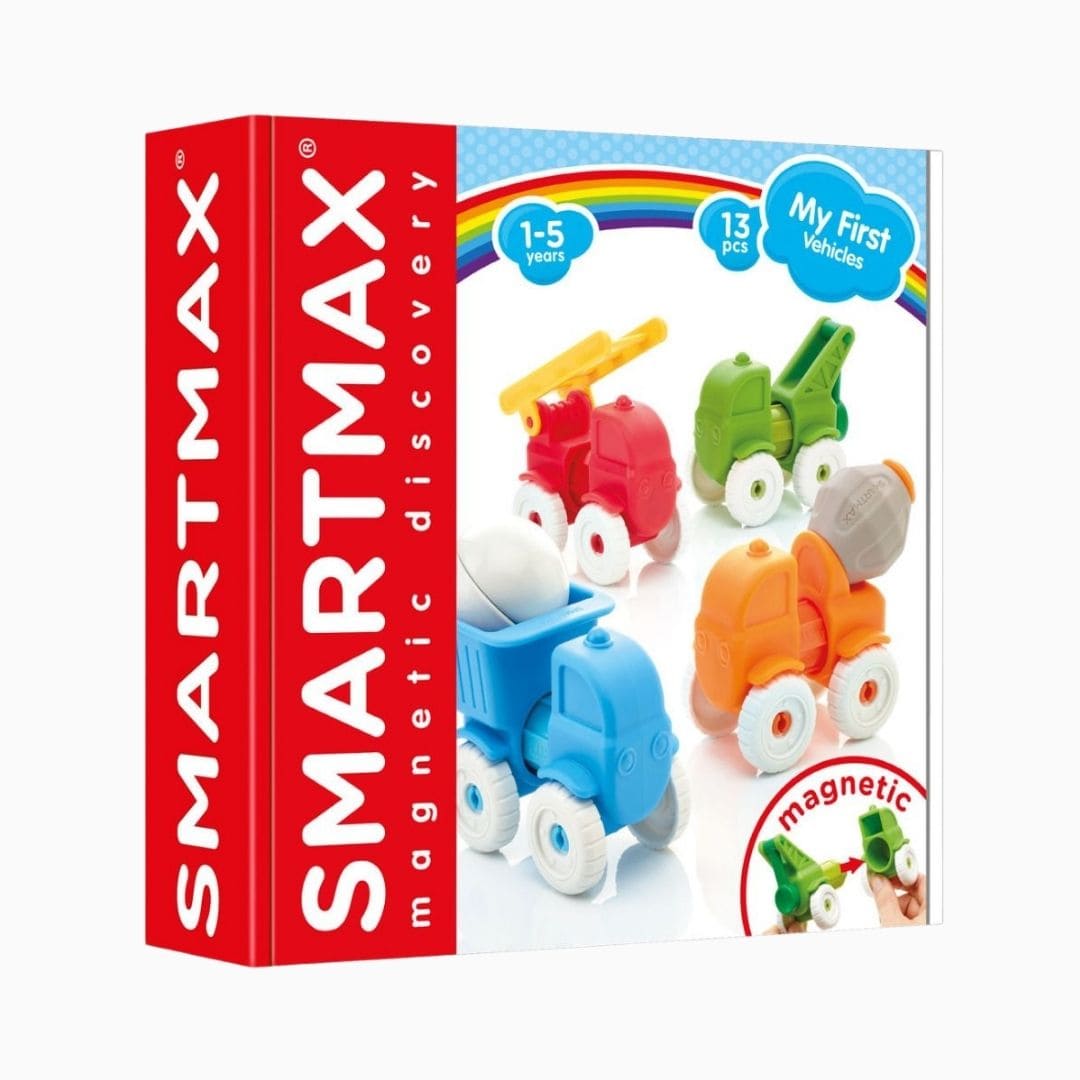 SmartMax magnetisch speelgoed voor dreumes en peuter my first vehicles set met voertuigen
