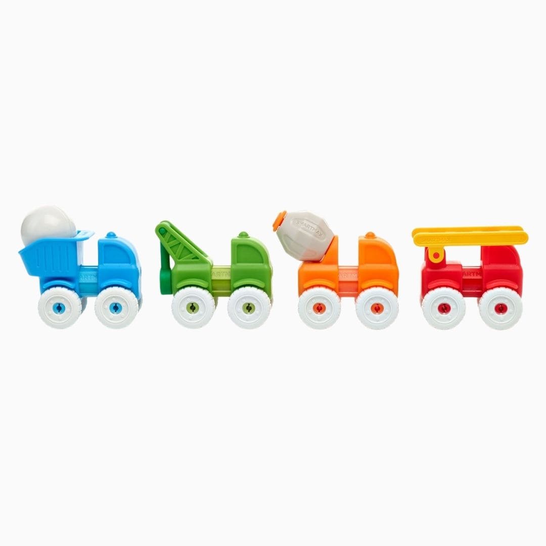 SmartMax magnetisch speelgoed voor dreumes en peuter my first vehicles set met voertuigen