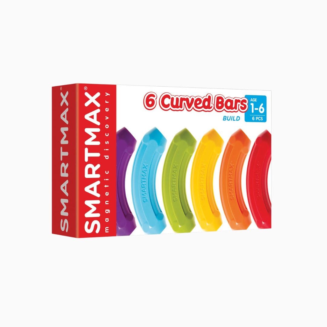 SmartMax XT set met 6 gebogen magnetische staven in regenboogkleuren