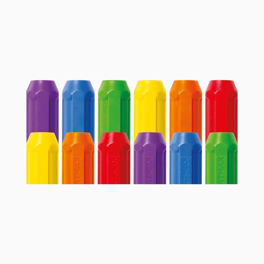 SmartMax XT set met 6 medium en 6 lange magnetische staven in regenboogkleuren