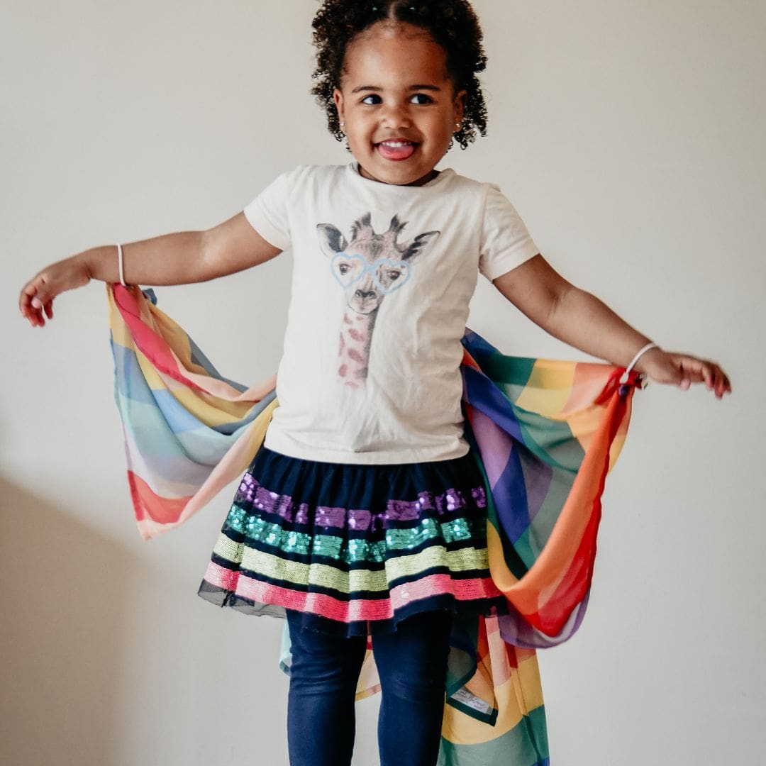 Little Botanic Label playcycle speeldoek regenboog waves