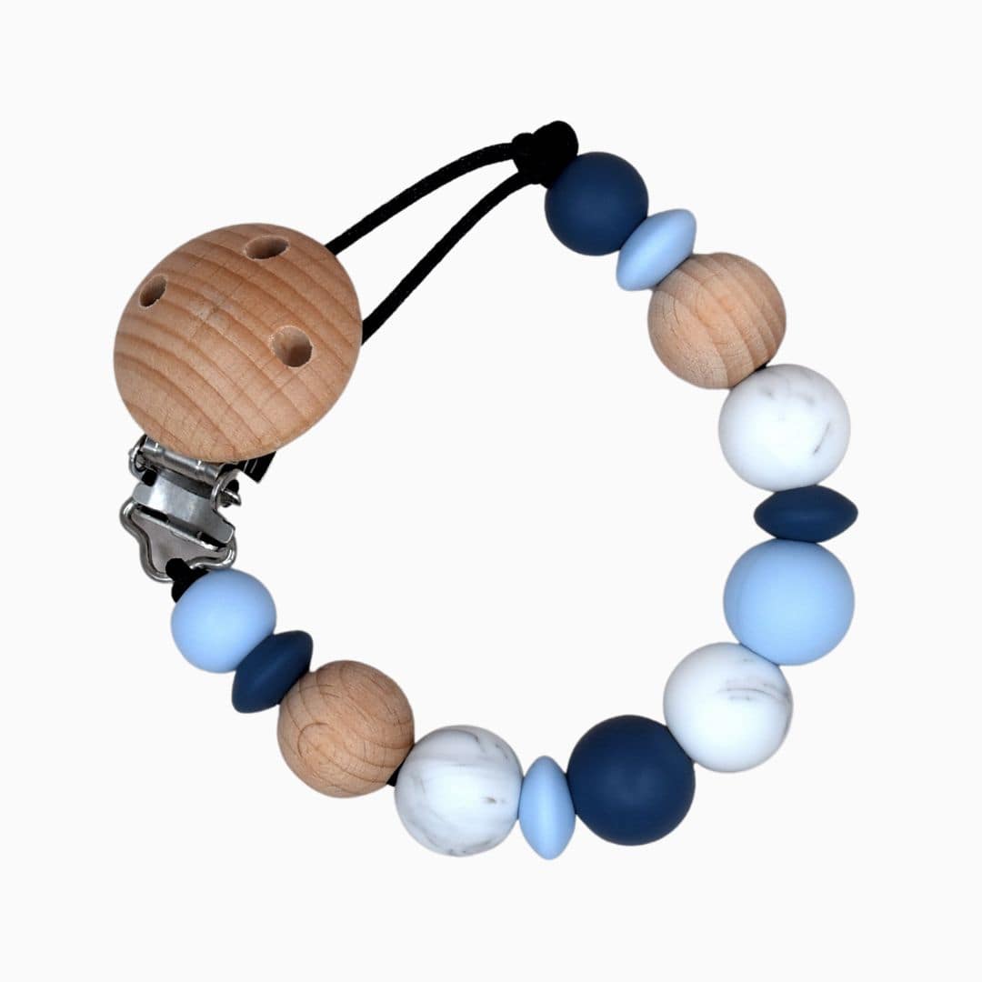 Speenkoord zonder naam marmer blauw van Studio Bambacht