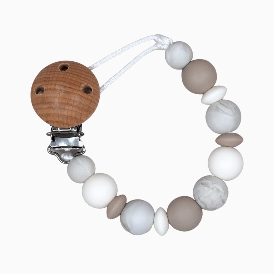 Speenkoord zonder naam marmer taupe wit van Studio Bambacht