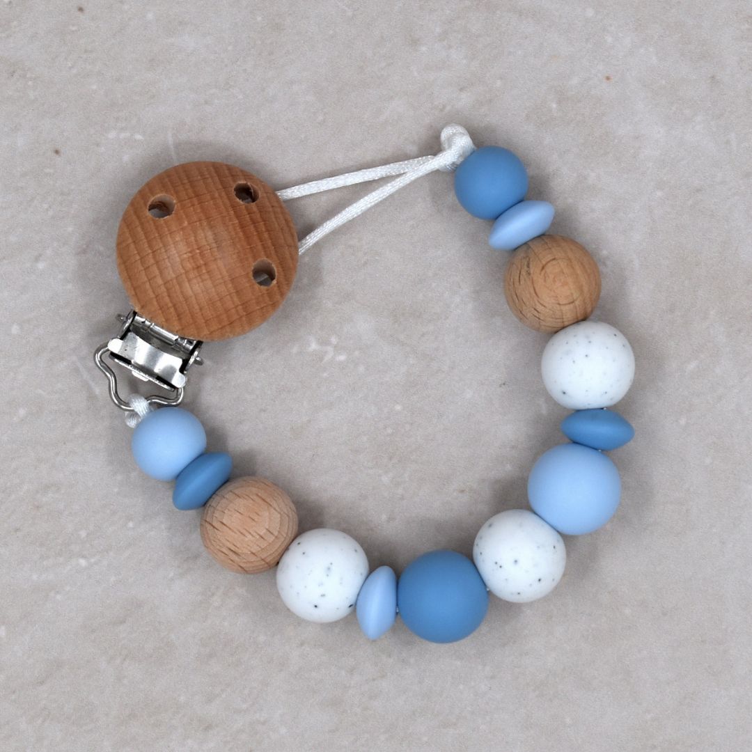 speenkoord zonder naam oceaan blauw met wit van Studio Bambacht