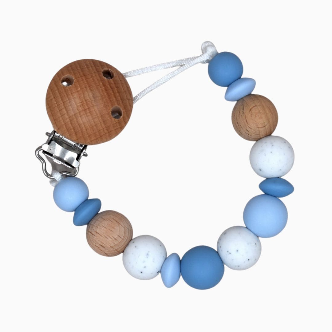 speenkoord zonder naam oceaan blauw met wit van Studio Bambacht