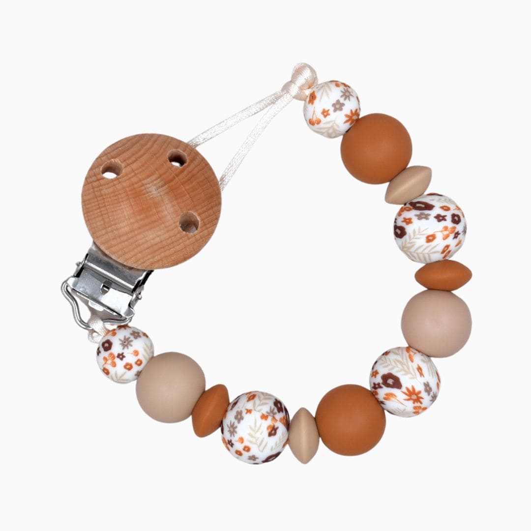 speenkoord zonder naam retro bloemen bruin beige studio bambacht