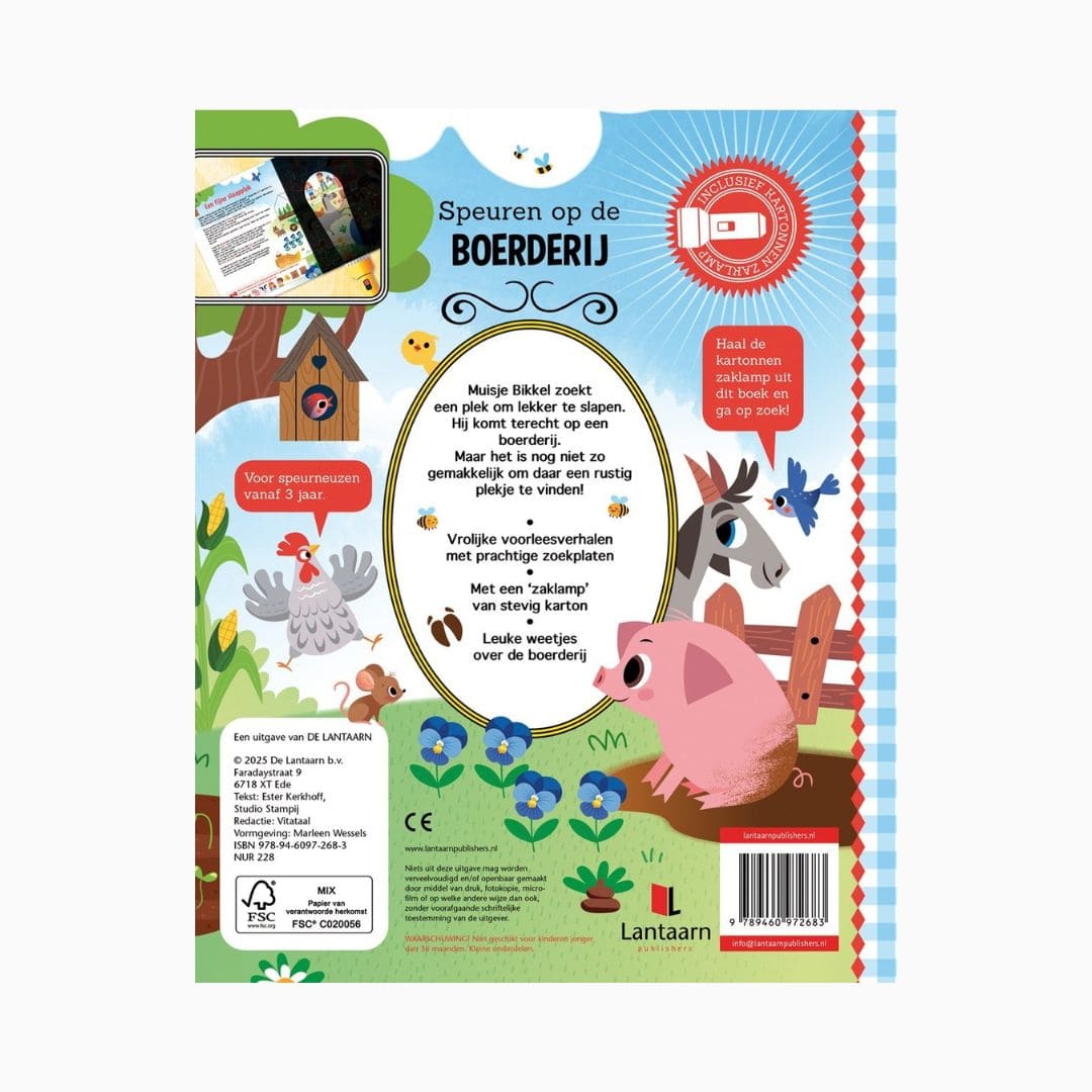 Zaklampboek speuren op de boerderij