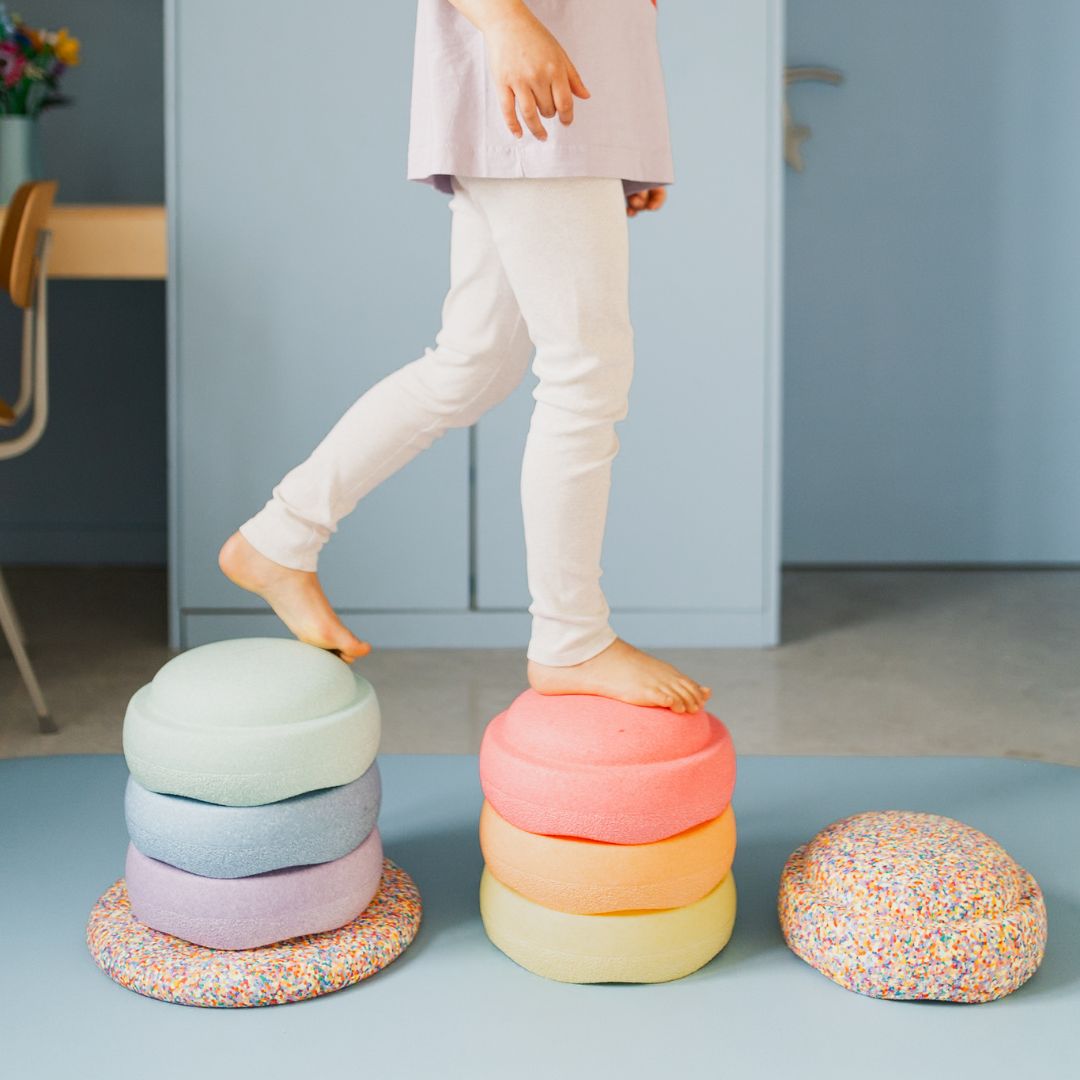 Stapelstein Pastel 6+1 super confetti set met extra original super confetti steen