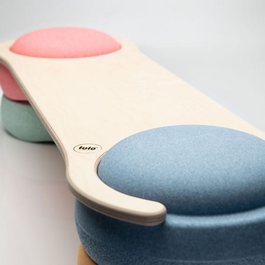 lulo set van 2 houten balansplanken voor stapelstein-stenen