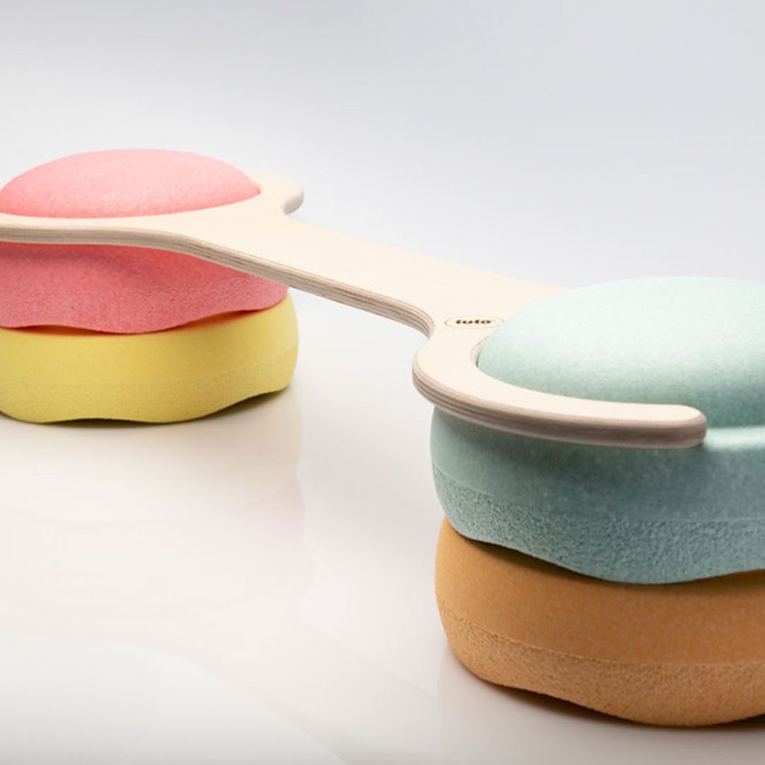 Lulo balansplank van hout met smalle brug voor Stapelstein-stenen